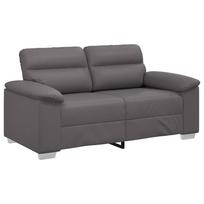 vidaXL Dvivietė sofa, pilka, 160x81x84 cm, dirbtinė oda