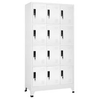 vidaXL Persirengimo spintelė, baltos spalvos, 90x45x180cm, plienas