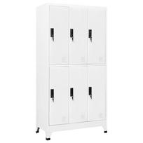 vidaXL Persirengimo spintelė, baltos spalvos, 90x45x180cm, plienas