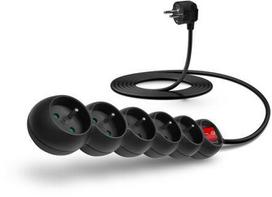 Connect It Prijunkite IT ilgintuvą 230 V, 5 lizdai, 3m, su jungikliu (juodas)
