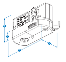 Solar Plus GLOBAL TRAC 3-fazių bėgelio adapteris MULTI Adapteris™ GA69, baltas
