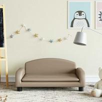 Vaikiška sofa, kapučino spalvos, 70x45x30cm, dirbtinė oda
