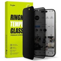 Ringke Apple iPhone 15/ 16 ekrano apsauga Easy Slide Privacy grūdintas stiklas 9H su montavimo rėmeliu (2 vnt.) skaidrus