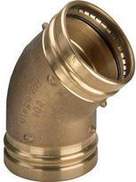VIEGA Sanpress XL alkūnė 45 laipsnių 76 mm iš raudonojo bronzos Įvorė/įvorė, SC-Contur