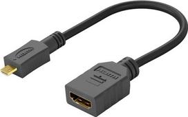 Goobay 58683, micro-HDMI, HDMI, kištukas, juodas, kištukas, kištukas
