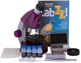 Mikroskopas vaikams, Levenhuk LabZZ M101 Amethyst, 40x-640x, su Eksperimento rinkiniu