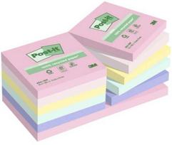 Lipnūs lapeliai 3M Post-it® Recycling Assorted 76 mm x 76 mm, 12 vnt./pak.