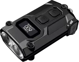 Nitecore TINI3 Žibintuvėlis-raktų pakabukas, 600 lm, 90 m, OLED ekranas, 330 mAh, USB-C, IP54, juodos spalvos