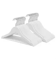 Songmics Vaikiškos medinės pakabos, 35x20x1,2 cm, baltos