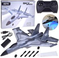 Jokomisiada „Sky Show Airplane“ – lengvas sulankstomas putplasčio lėktuvas su LED ir USB varikliu RC0721