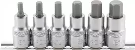 Bgs Technic Įpresuotų antgalių rinkinys | 12,5 mm (1/2") | Hex šešiakampis 6 - 14 mm | 6 vnt. (8887)