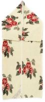 Merino vilnos kimono pledas 2-in-1, 160x200 cm, raudonas ir kreminis, šildantis reabilitacinis gaminys, TV chalatas poilsiui namuose, vilnonis apdangalas