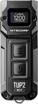 Nitecore TUP2 Žibintuvėlis-raktų pakabukas, 1200 lm, 125 m, OLED ekranas, 1300 mAh, USB-C, IP54, juodos spalvos