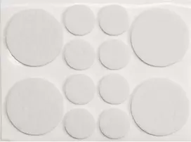 Padukai baldams lipnūs veltinio balti Vorel | d-2038mm, 12vnt.