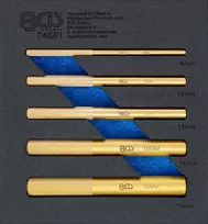 Bgs Technic Žalvarinių išmušėjų rinkinys įdėkle | 6–19 mm | 5 vnt. | BGS (74681B)