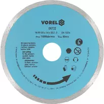 Vorel DEIMANTINIS DISKAS 125 MM, NĄSTOTIS SEGMENTAS