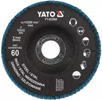 Toya Sa Poland Cirkonio lapelinis šlifavimo diskas | P60 | 125 x 22 mm (YT-833006)