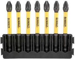7 vnt. 1/4' Pozidriv PZ2/57mm EXTREME DeWALT smūginiai antgaliai [DT70821-QZ]