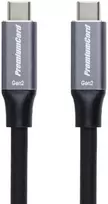 Kabelis USB PremiumCord USB-C kabelis (USB 3.2 Gen 2, 5A, 100W, 10Gbit/s) juoda 5m (ku31cr5)