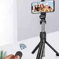 Universalus trikojis stovas ir asmenukių lazda (100 cm) su Bluetooth pulteliu