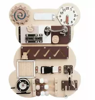 Bobo San MONTESSORI BEAR JUTIMO MANIPULIAVIMO LENTA Teddy Bear vaikams