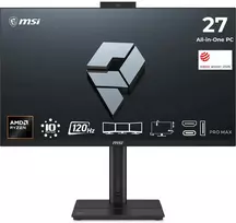 All-in-One PC MSI PRO MAX 27TP Z 8MG Ryzen 7 / 16GB / 512GB SSD / 27″ FHD / Jutiklinis ekranas / IPS / 120Hz / 5MP Webcam / Windows 11 Pro (juodas)