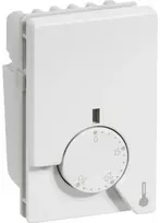 SCHNEIDER ELECTRIC LK FUGA termostatas su grindų jutikliu ir naktiniu temperatūros mažinimu, 4 m laidas, 1½ modulio, baltas, MAŽMENINĖ PAKUOTĖ