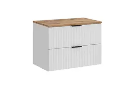 Pakabinama vonios spintelė su stalviršiu Comad Adel White, 80 cm, balta