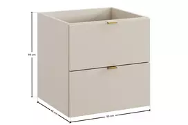 Pakabinama vonios spintelė po praustuvu Comad Dalia Cashmere, 50 cm, smėlinė