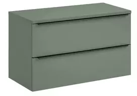 Pakabinama vonios spintelė su stalviršiu Comad Sombra Green, 100 cm, žalia
