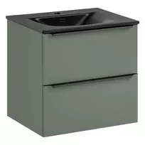 Pakabinama vonios spintelė su įleidžiamu praustuvu Comad Sombra Green Sky, 60 cm, žalia