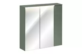 Pakabinamų vonios spintelių komplektas su veidrodžiu Comad Sombra Green, 80 × 19 × 78 cm, žalia