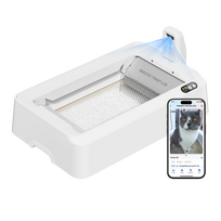 Automatinis savaime išsivalantis kačių kraiko dėžė Petkit Purobot Crystal Duo P9905, balta