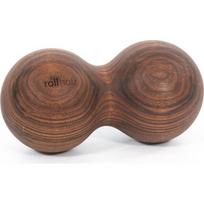 rollholz dvigubas masažo kamuoliukas, riešutmedis, 10 cm
