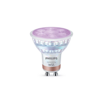 Philips Smart WFB 50W GLASS 922-65 RGB 2PF/6 | GU10 | 4.7 W | Full colour and warm to cool | Bluetooth, Wi-Fi