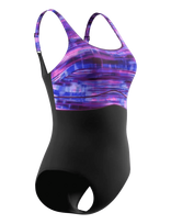 Speedo - Print Contour Eclipse Swimsuit - Sportinis maudymosi kostiumėlis - Violetinė