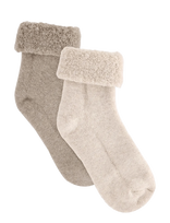 Huttelihut - Wool Terry Socks 2-Pack - Kūdikių kojinės - Smėlio