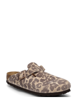 Birkenstock - Boston Print Leve Leo Sandcastle - Plokščiakulniai bateliai - Smėlio