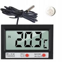 Skaitmeninis elektroninis termometras su jutikliu ir laikrodžiu BLOW TH002