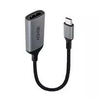 Lindy 43428 vaizdo kabelio adapteris 0,15 m USB Type-C HDMI pilka