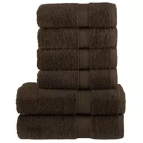 Rankšluosčių rinkinys SOLUND, 6vnt., rudi, 600g/m²