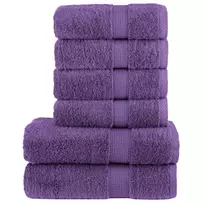 Rankšluosčių rinkinys SOLUND, 6vnt., violetiniai, 600g/m²