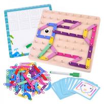 Montessori dėlionė medinės spalvotos lazdelės ZA4686