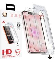 Apsauginis grūdintas stiklas Apple iPhone 13 / 13 Pro / 16E / 17E telefonui "Tel Protect Dust-Free Easy Fit Full Glue 6D 2-Pack"