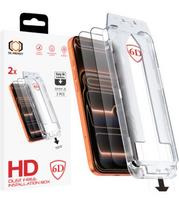 Apsauginis grūdintas stiklas Apple iPhone 17 Pro / 18 Pro telefonui "Tel Protect Dust-Free Easy Fit Full Glue 6D 2-Pack"
