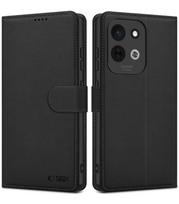 Juodas atverčiamas dėklas Xiaomi Redmi 17 4G / 5G telefonui "Tech-Protect Wallet"