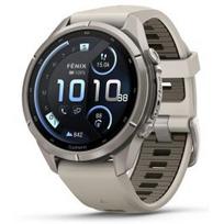 GARMIN Fenix 9 Pro 43mm AMOLED inReach, Titanium Gray/Dark Sandstone sportinis laikrodis 010-04335-81