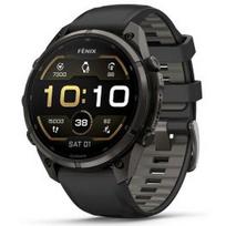 GARMIN Fenix 9 Pro 47mm AMOLED, Carbon Gray DLC Titanium Black/Pebble sportinis laikrodis 010-04336-16