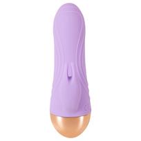Cuties - įkraunamas, vandeniui atsparus mini klitorių stimuliuojantis vibratorius (violetinis)