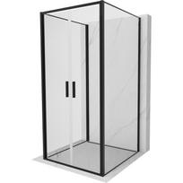 Mexen Exo-B Duo 3S 3-jų sienelių dušo kabina, 120 x 120 cm, permatoma, juoda - 814-120-120-70-00-3S
